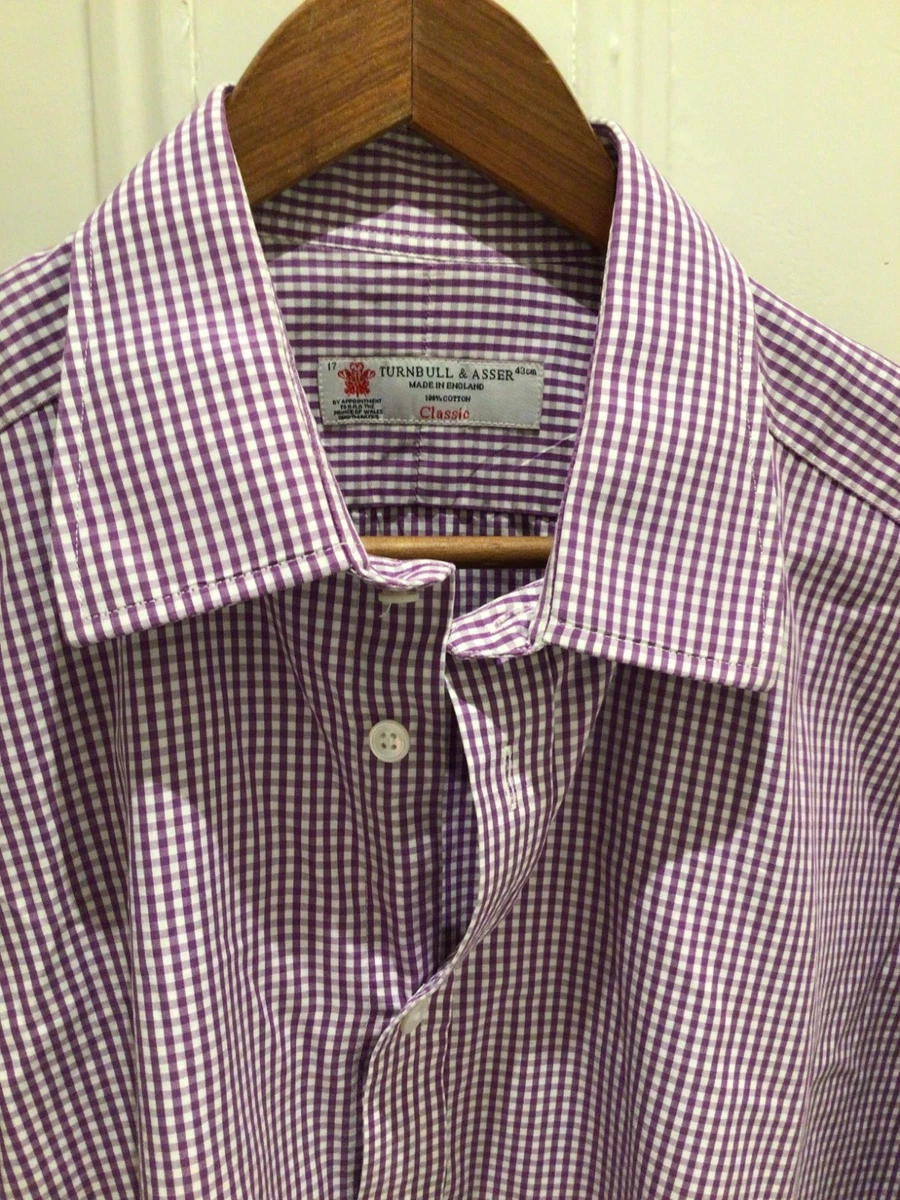 Chemise Habillée Homme Turnbull & Asser - 100% Soie - Bleu Marine - Taille UK 15/FR 38 - Neve Avec étiquettes