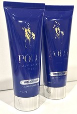Ralph Lauren Polo Blue Hair  Body Wash 3.4 Oz.  2 with outer tube damage 