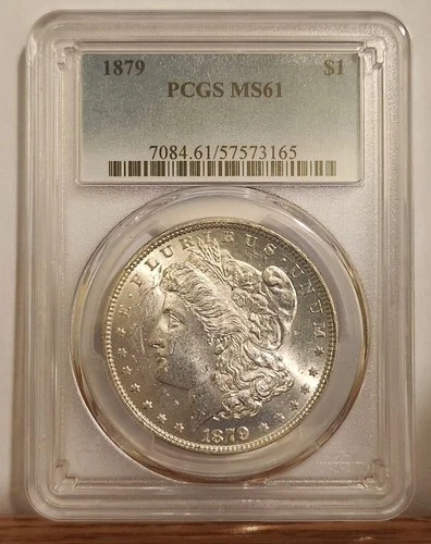 1879 Morgan Silver Dollar PCGS MS61 - Solid Strike - White Satin - Very Nice