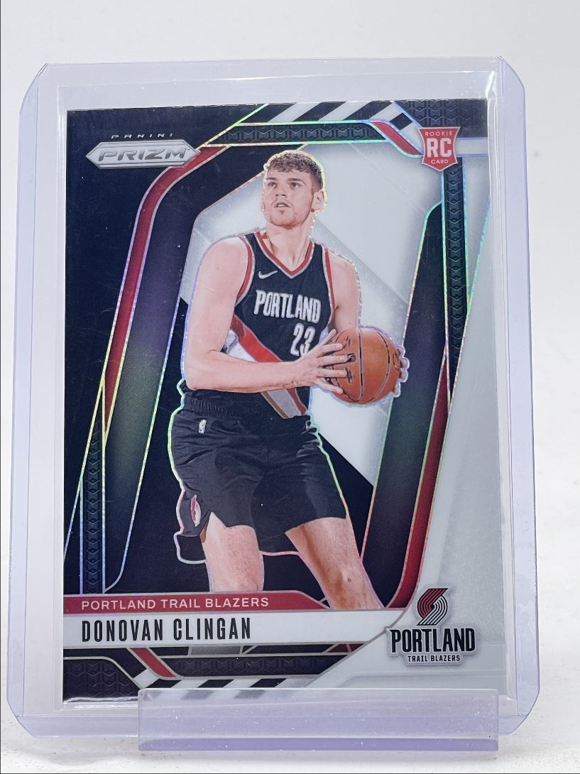 DONOVAN CLINGAN 2024-25 PANINI PRIZM ROOKIE BLACK WHITE #221 RC Q5118