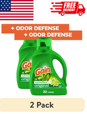 Gain Liquid Laundry Detergent – 2 Pack Original Scent, Odor Fighters 46 oz 0.18 per gallon