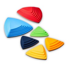 Play Day Stepping Stones 6 Non-Slip Balance Stones for Kids - Colorful Toddler