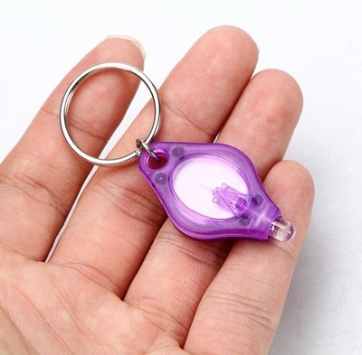 UV LED Schlüsselanhänger Taschenlampe Taschenlampe Schlüsselring Licht leuchtend ultraviolett handlich