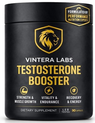 VINTERA LABS Testosterone Booster for Men Maximum 90 Count (Pack of 1)