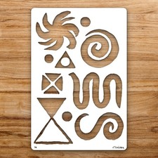 Shapes Swirls Large Reusable Wall Stencil For Painting DIY Home Decor Template