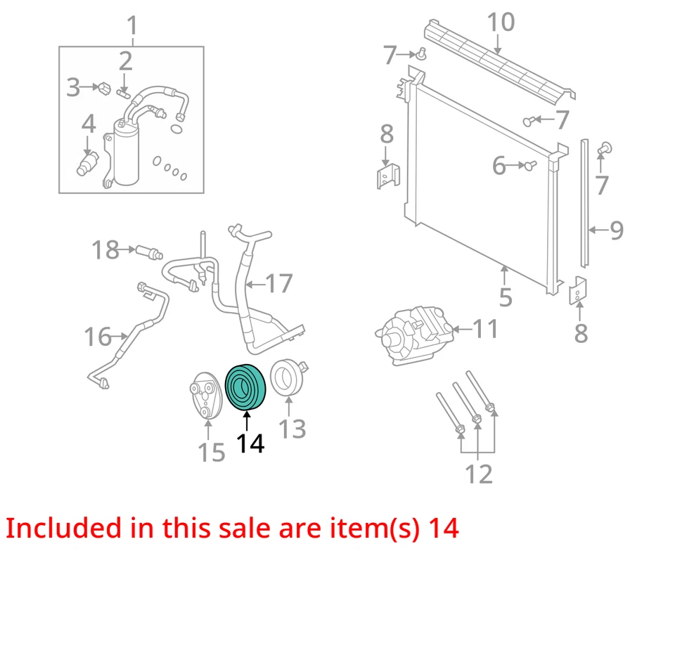 Ford E-350 Super Duty E-450 Super Duty 2008 polea compresor 8C2Z19D784AA nuevo Foto 2 de 3