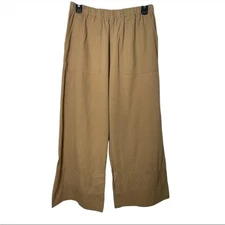 Grade & Gather women’s Tan Wide-Leg Ankle Pants pull on size Large