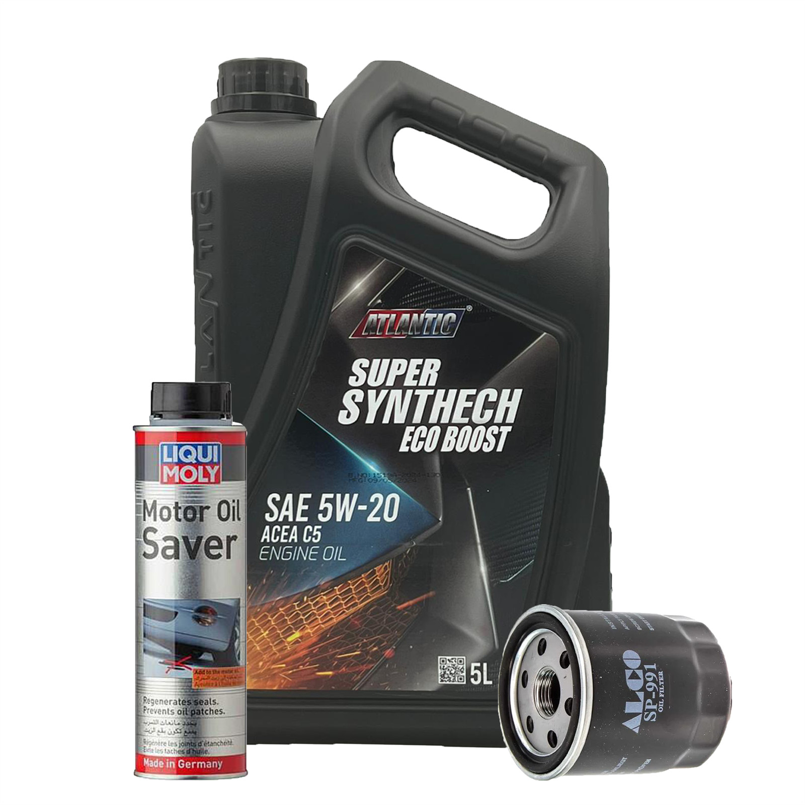 5w20 Fully Synthetic Ecoboost Engine Oil ACEA C5 5L + Oil Filter + Oil Treatment