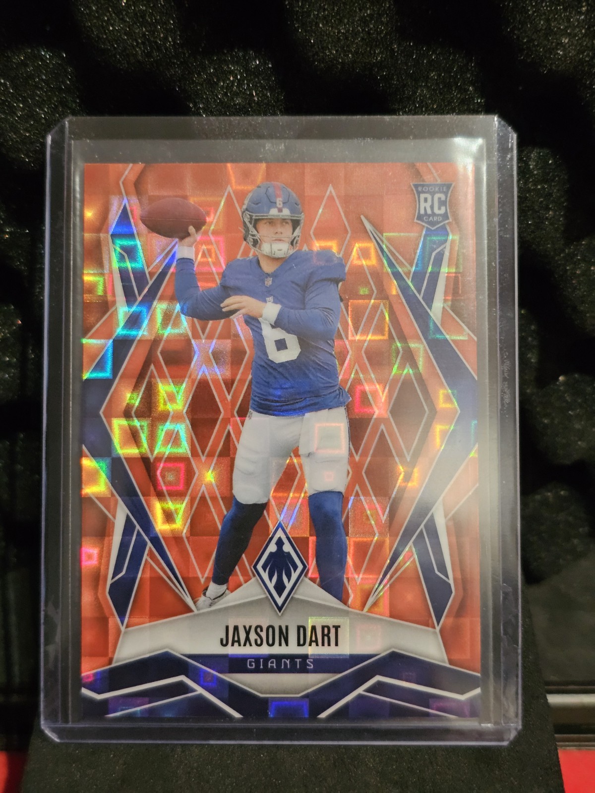 2025 Panini Phoenix #200 Jaxson Dart Orange Pandora #/189 New York Giants RC