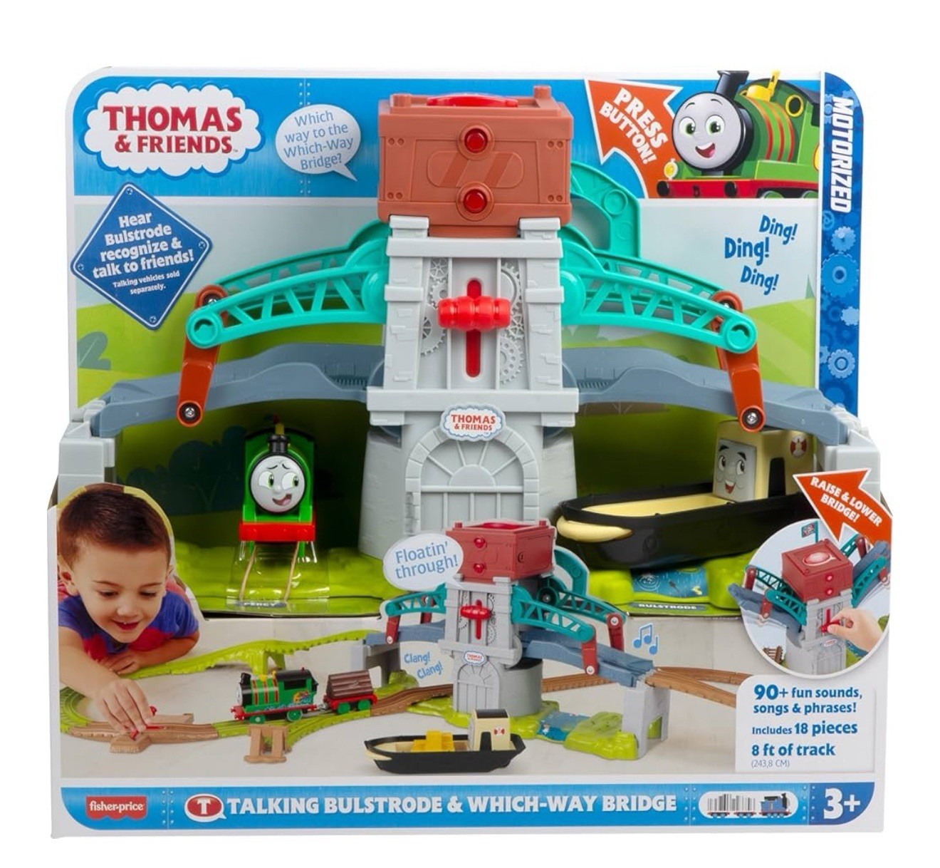 Thomas & Friends Toy Train Set Talking Bulstrode Which Way Bridge Percy Engine