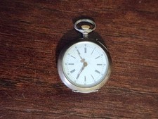 Swiss Open Face 1890's .800 Silver Antique Pocket Watch 10 Jewels