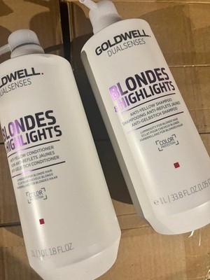 Goldwell Dualsenses Blonde Highlights Anti-Yellow Shampoo&Conditioner Liter Set