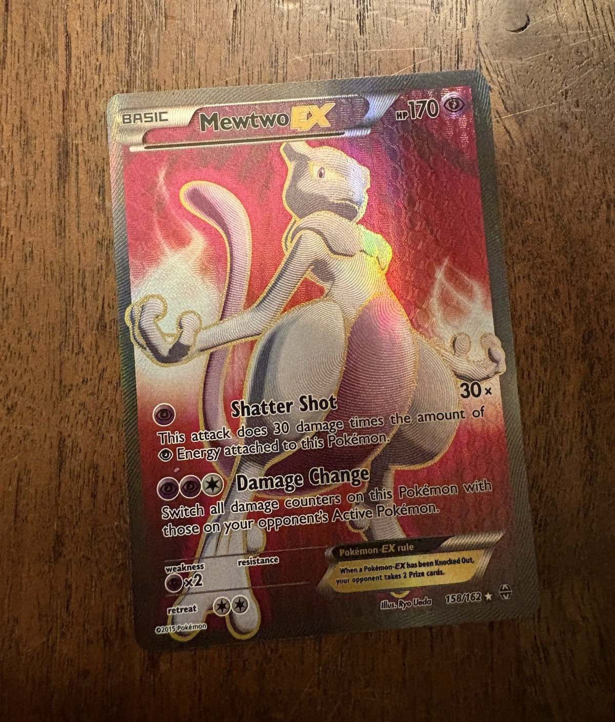 Pokemon TCG Mewtwo ex 158/162 Breakthrough Full Art Holo Ultra Rare English
