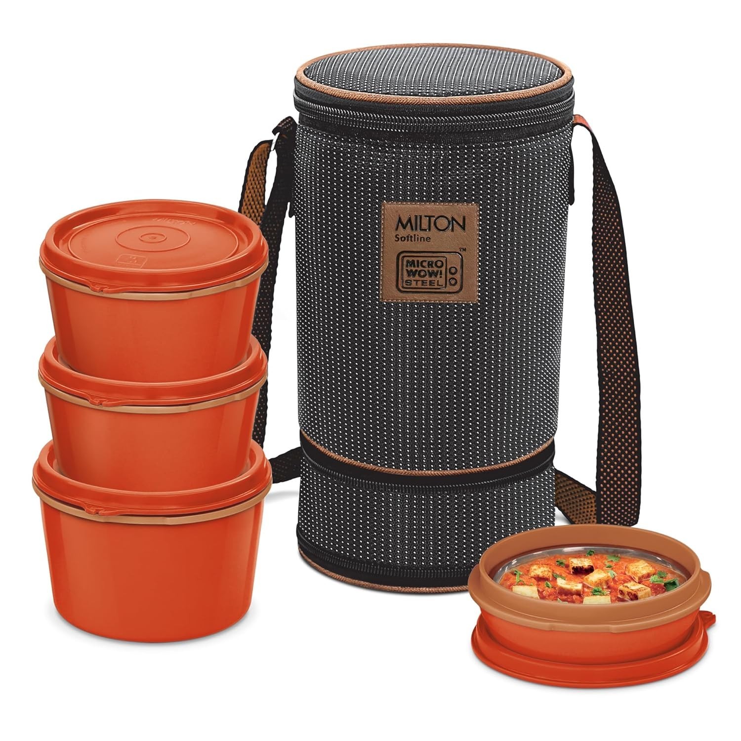With Insulated Bag 4 Inner Stainless Steel Containers