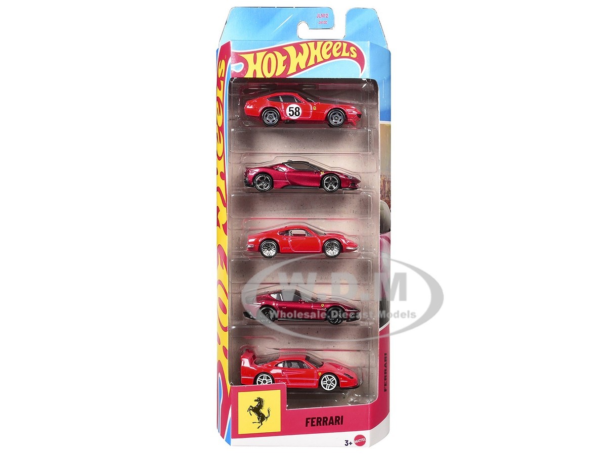 FERRARI 5 PIECE SET DIECAST MODEL CARS BY HOT WHEELS JLN12 | eBay