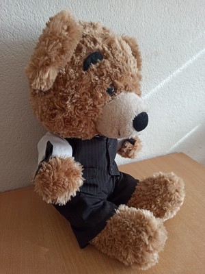 Build A Bear Teddy Bär Stofftier Creme stehend ca 48cm / Braun Workshop Plüsch