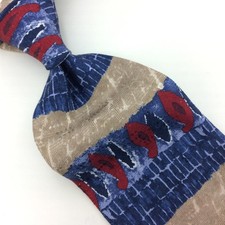 Arden Cravats Usa Made Tie Silk Necktie Stripes Paisley Blue Red Tan I23 Vintage