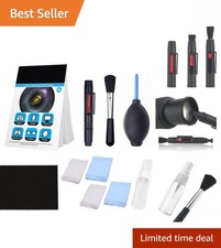 Essential Lens Cleaning Set: 2-in-1 Cleaning Pen, Microfiber Cloths Air Blower