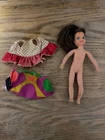 Vintage 1965 Mattel TUTTI CHRIS Barbie DOLL Sister Bendable Brunette