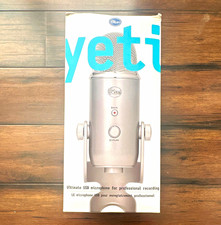 Blue Yeti USB Microphone Silver w/ Stand Mount, Mute, Volume, Headphone Jack