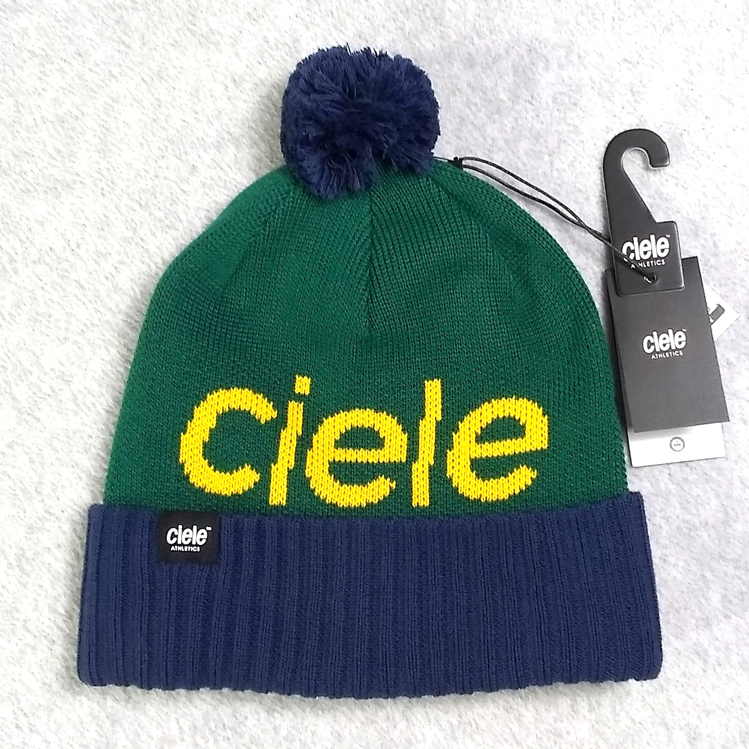 Ciele Athletics CLXC Pom Beanie Century Grove One Size Unisex Blue Green  NEW