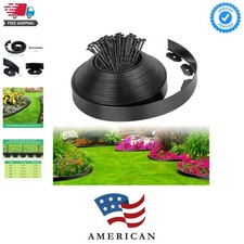 Durable Black Landscape Edging 2” x 33’ with 50 Spikes – Perfect for Flower Beds