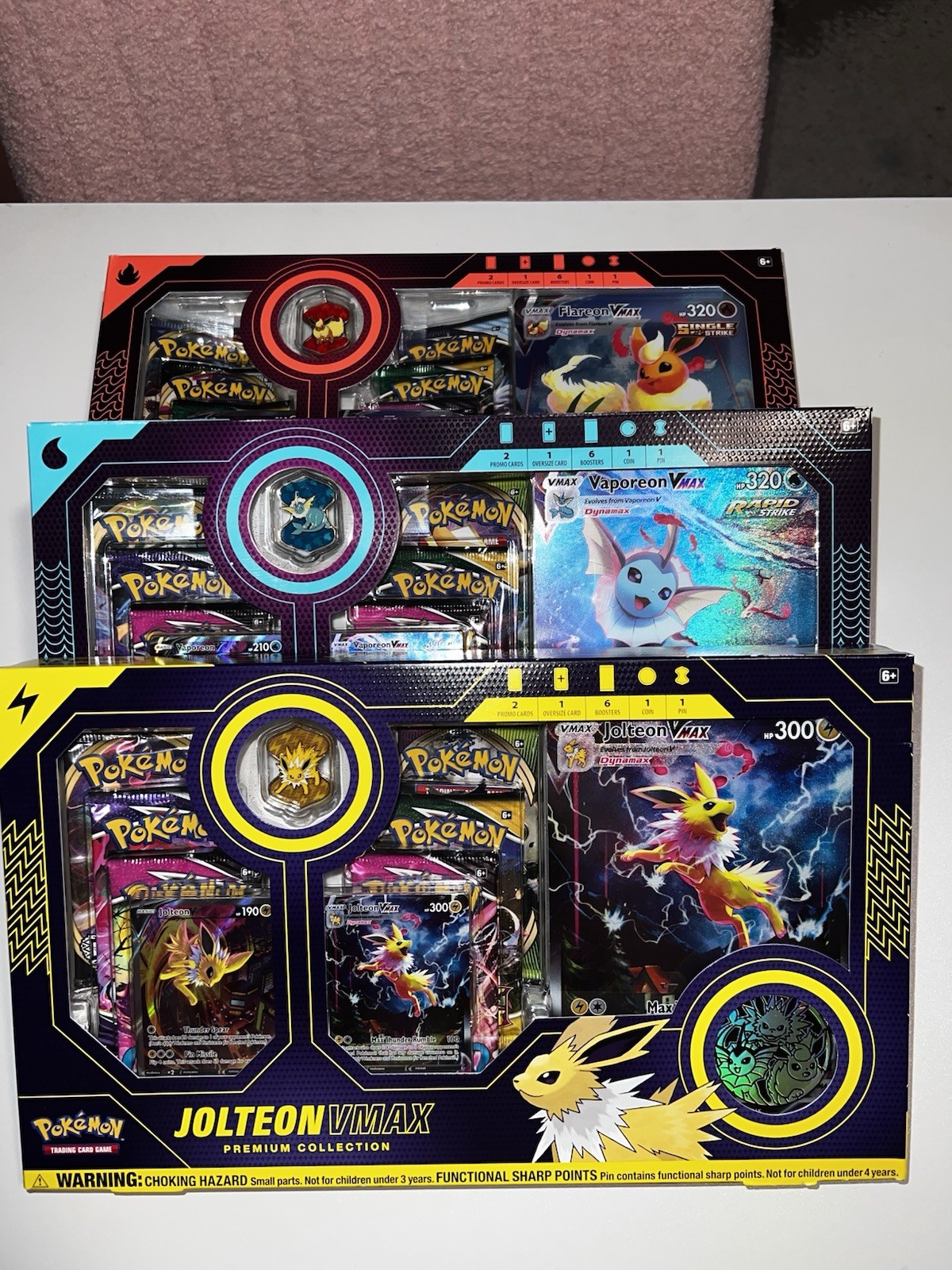 Pokemon Eeveelution Vmax Premium Collection Set of 3 - Vaporeon Jolteon Flareon