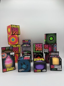 NeeDoh Lot Squeeze Sensory Toy Assorted Nice Cream Cone Fuzz Ball Cool Cats Glow
