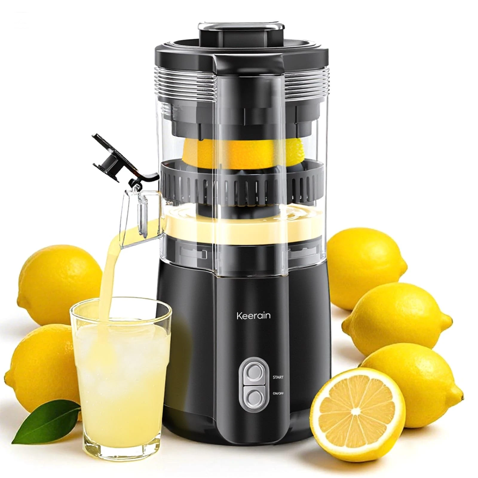 Electric Lemon Juicer Hand-Free One-Touch Operation Cleaning Brush for Lemon
