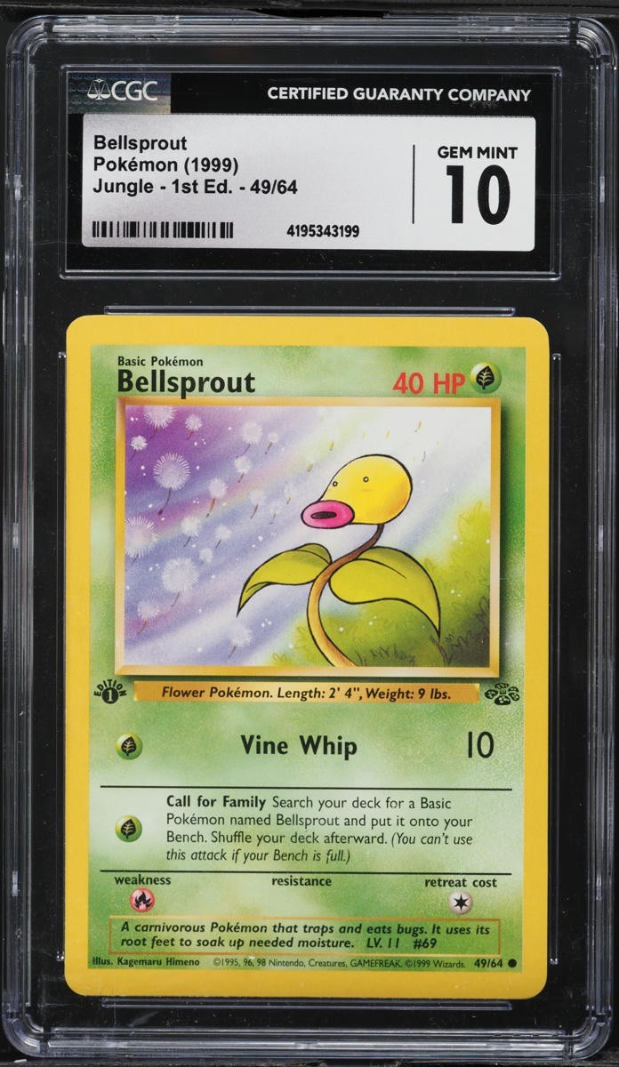 1999 Jungle - 1st Edition - English Bellsprout Common 49/64