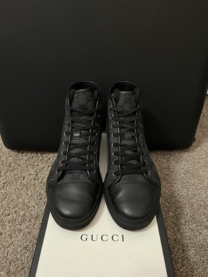 GUCCI GG Canvas Retro Sneakers Men's Gray Black