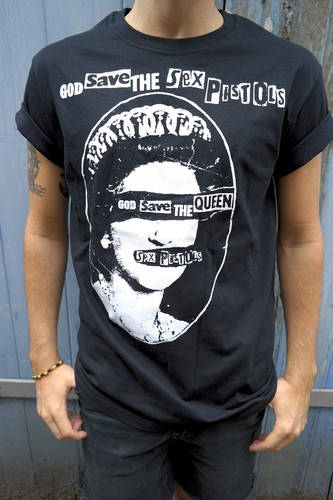 sex pistols t-shirt god save the queen black vtg punk