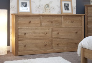 Vermont Solid Oak Bedroom Furniture Deep Wide Chest Of Drawers Ebay Image Is Loading Vermont Solid Oak Bedroom Furniture Deep Wide Chest