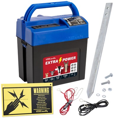 9V Weidezaun Gerät EXTRA POWER wahlweise mit Batterie Elektro Zaun Elektrozaun