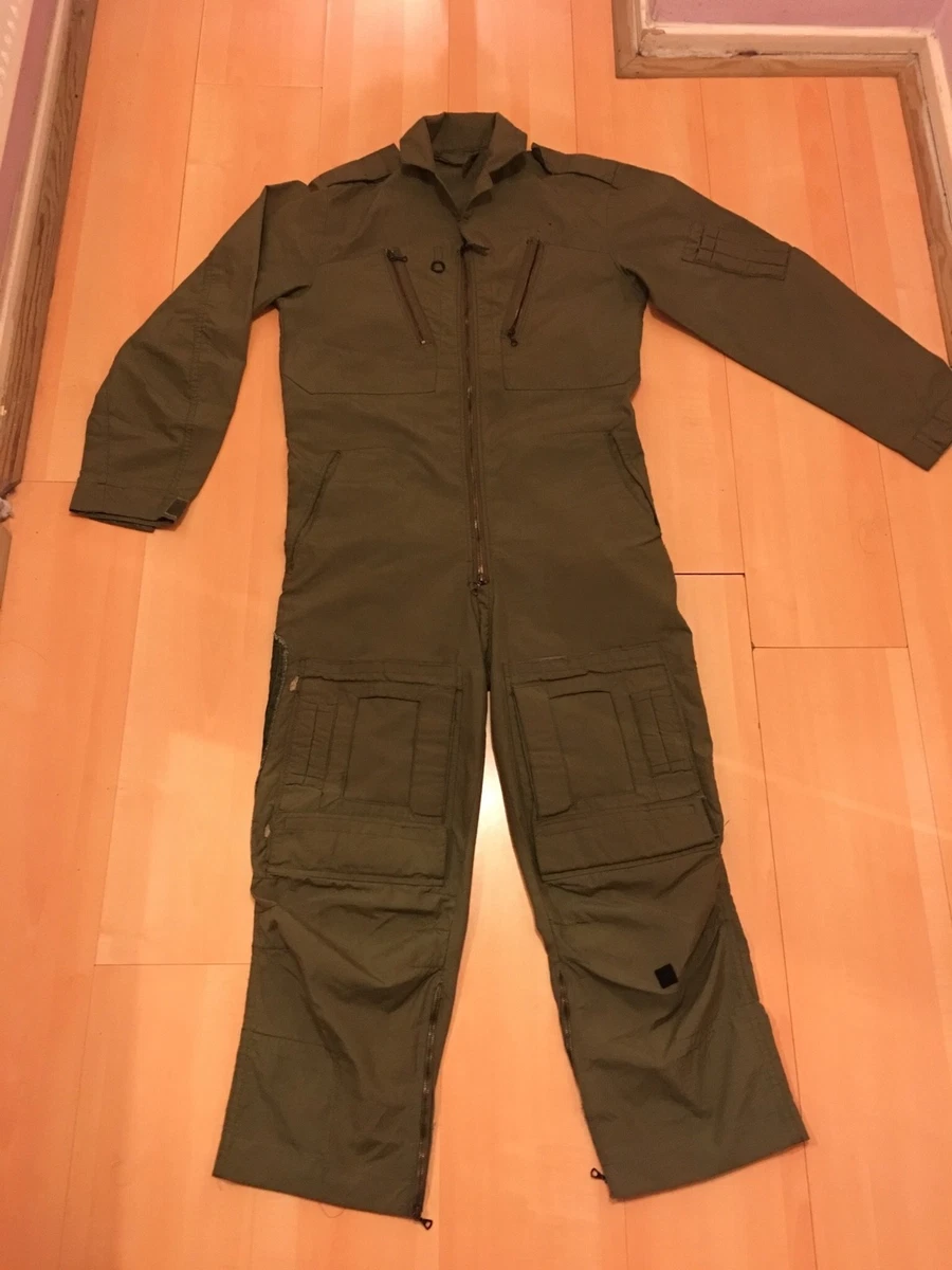 VINTAGE ARMY SURPLUS PILOT JUMPSUIT ALL IN ONE COTTON MILITARIA CLOTHING Size S