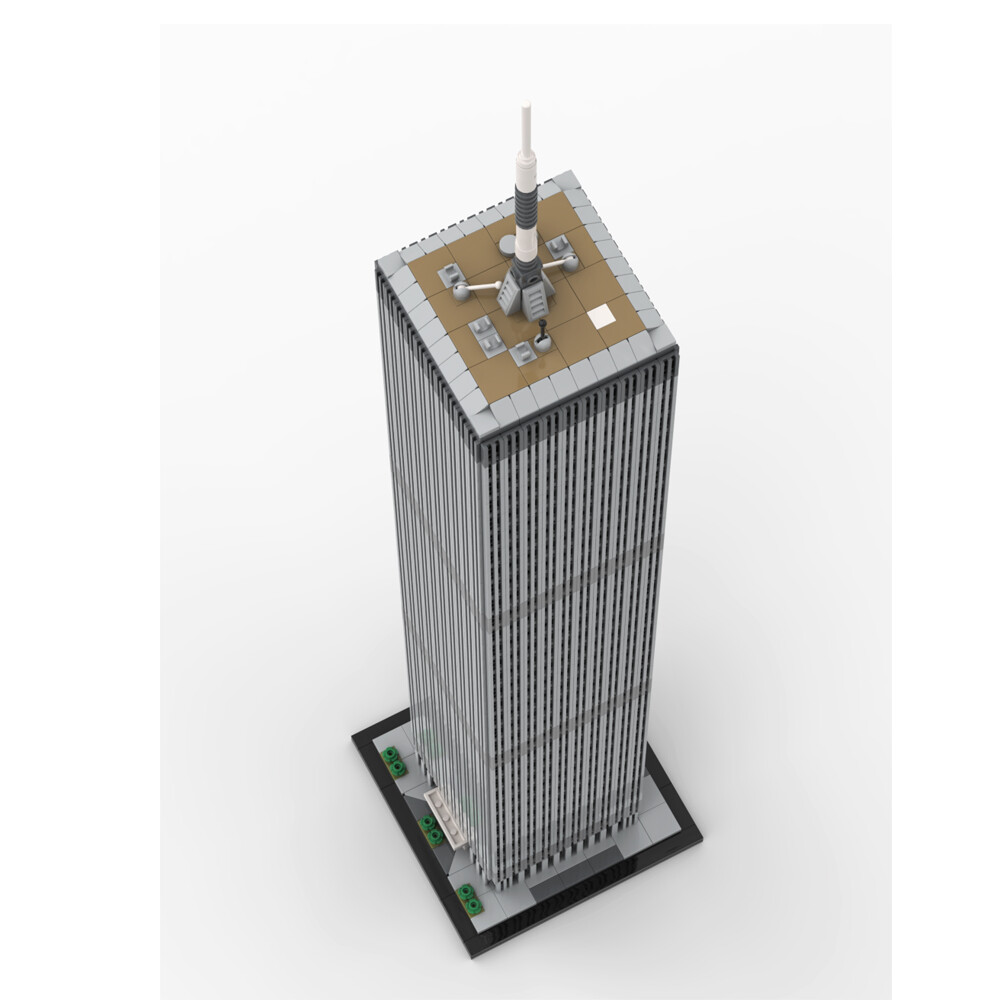 Kit Mattoncini MOC World Trade Center – 982 Pezzi, Modello Architettura Scala 1:2000 Per Adulti