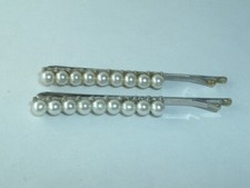 VINTAGE FAUX PEARL BOBBY PINS UP DO HAIR ACCESSORY
