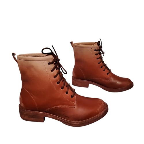 Lucky Brand LB Leather Lace-Up Combat Ankle Boots Women's Size 7M - Picture 2 of 12