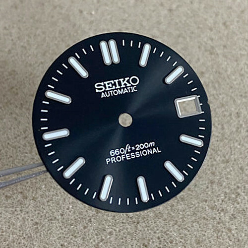 Black Brand-new Watch Dial for 7S26 NH35 SKX007 Movement 3 Positiions 28.5mm