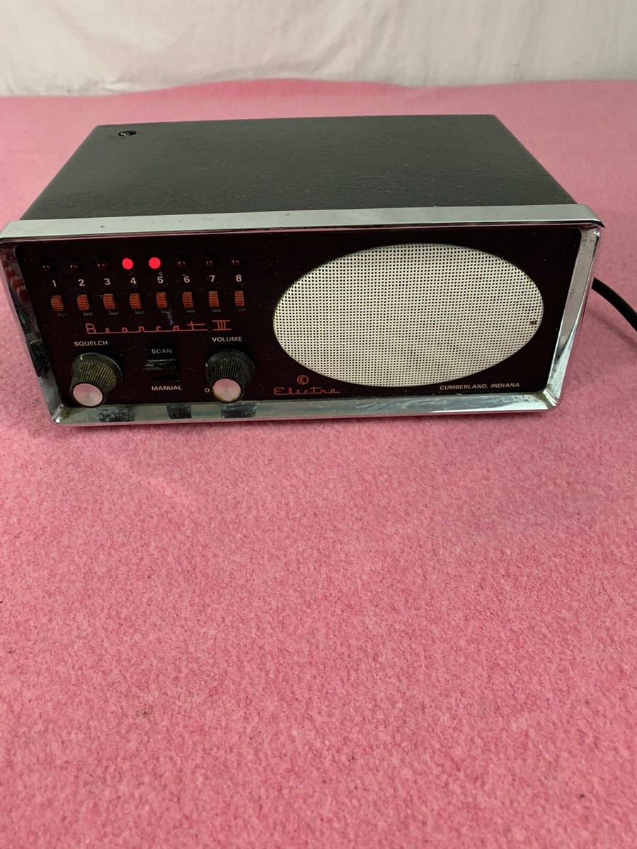 Vintage Electra Bearcat III 3 8 Channel Scanner Radio Tested Works