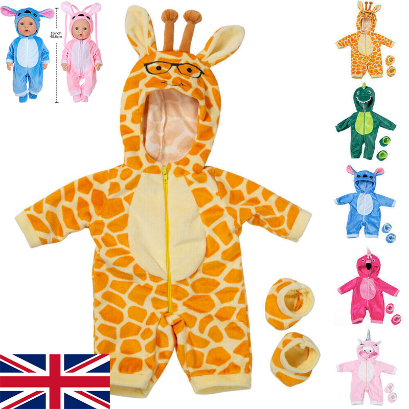 Animal Jumpsuits for Baby Doll 18Inch Born Babies Boy Doll Overall