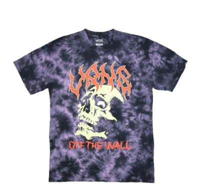 Vans Halloween T-Shirt Purple Tie Dye Short Sleeve Classic