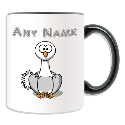 Personalisiertes Geschenk Straußenbecher Spardose Tasse Name Tee Kaffee albern größter Vogel