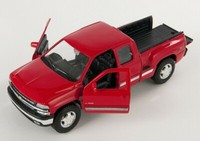 Blitz Versand Chevrolet Chevy Silverado 1999 Rot 1:24 Welly Modell Auto Neu Ovp