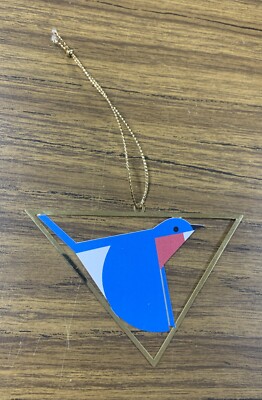 Charley Harper Hand Signed Brass Ornament Adornment “Bluebird” | eBay