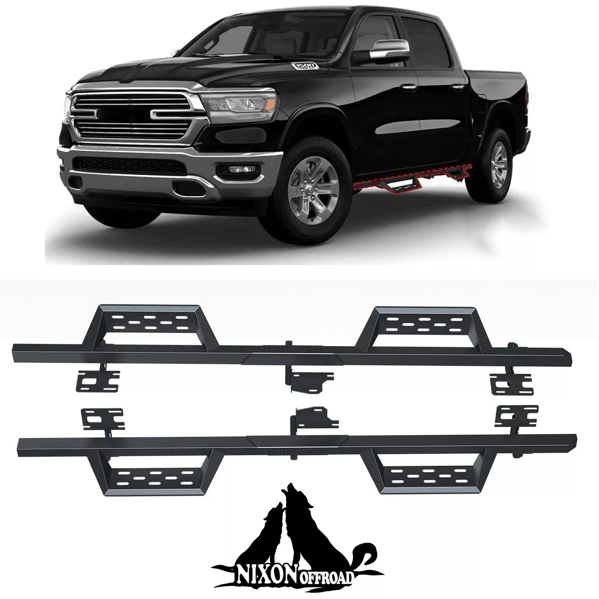 For 2019 2023 Dodge Ram 1500 Crew Cab 4 Door Running Boards New Body Side Steps