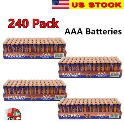 240 Count Wholesale Bulk Lot AAA Batteries Extra Heavy Duty 1.5v. 240 Pack