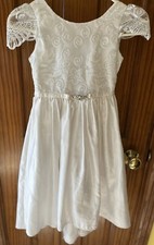 Girls SUGAR PLUM Flower Girl/ Communion Dress - Size 7 - Rhinestone/Sequin CUTE 