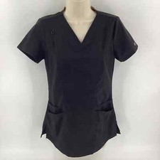 Dickies Women  s EDS. Essentials V Neck Scrub Top DK735 Black Size XXS 443