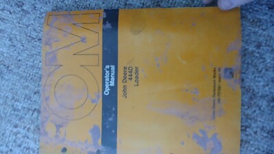 John Deere 444D Loader Operators Owners Manual